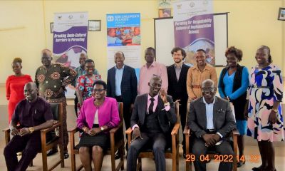 Political leaders in Amuru district pose for a picture together with the CHDC Parenting Programme research teach after a dissemination workshop of findings at Amuru District Headquarters. CHDC, School of Medicine, College of Health Sciences (CHS), Makerere University.