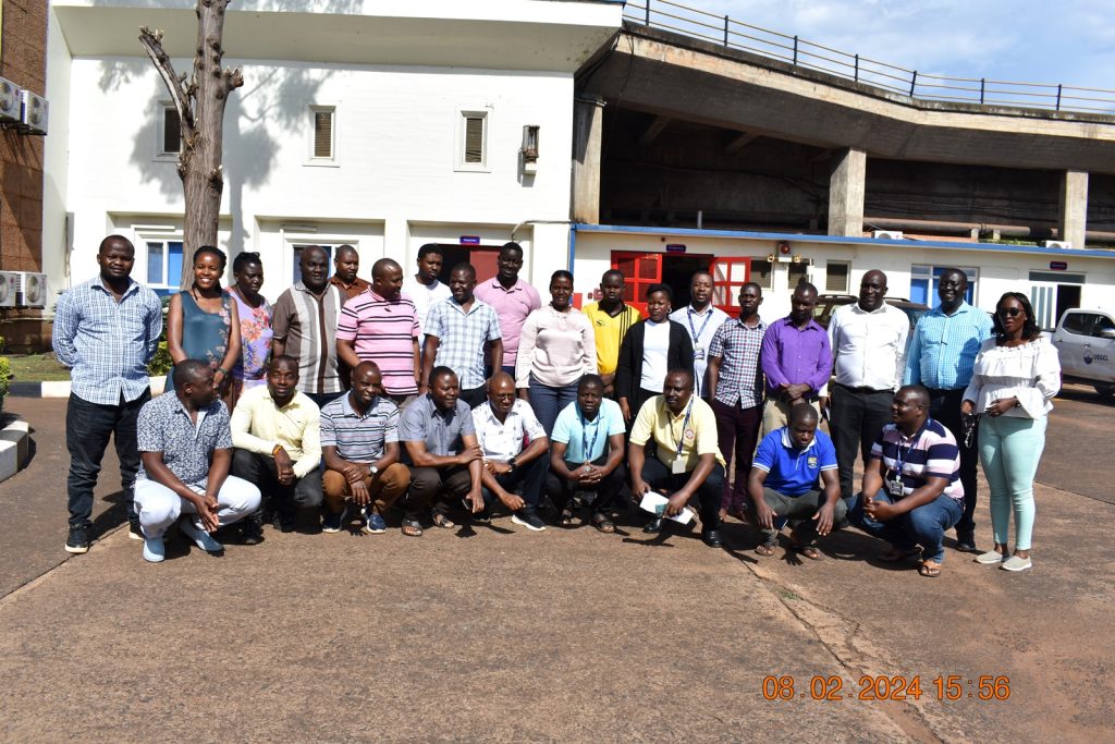 Some of the over 40 participants pose for a group photo with the centre manager, Dr. Kagarura Willy (Squatting Front Row Centre). Financial Analysis of Public Investment Training by the PIM Centre of Excellence, CoBAMS, Makerere University, 29th Jan-9th February 2024, Jinja, Uganda, East Africa.