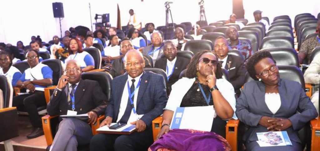 A section of participants attending the conference. Makerere University Rotary Peace Center 5th Capstone Conference, 21st February 2024, School of Food Technology, Nutrition and Bioengineering Conference Hall, CAES, Makerere University, Kampala Uganda, East Africa.
