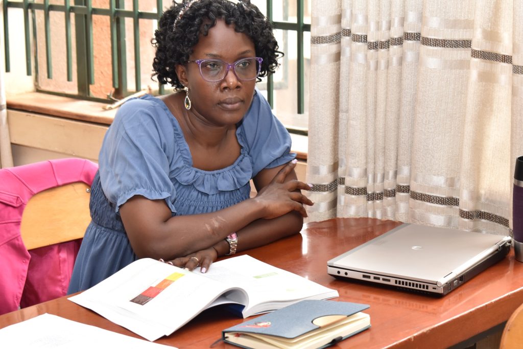 Dr Agnes Nabubuya, a Lecturer in the Department of Food Technology and Nutrition during the training. Training by FAO of staff and students on Integrated Food Security Phase Classification for Acute Malnutrition (IPC-AMN), School of Food Technology, Nutrition and Bio-systems Engineering (SFTNB), College of Agricultural and Environmental Sciences (CAES), Makerere University, Kampala Uganda, East Africa.