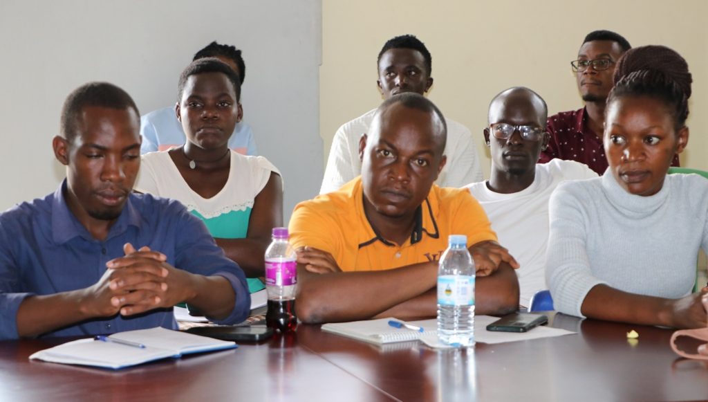 Finalist students listen attentively as they prepare to storm the world of work. Career Guidance Session for Finalists, 5th April 2024, the Centre for Biosecurity and Global Health (CEBIGH), College of Veterinary Medicine, Animal Resources and Biosecurity (CoVAB), Makerere University, Kampala Uganda, East Africa.