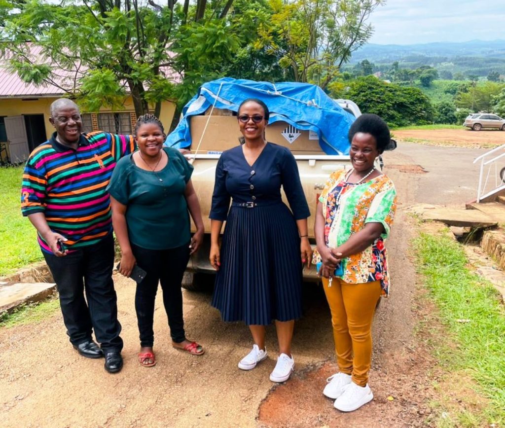 Dispatch in CAPI and other Census materials at the district. With the DCCR Mr. Kajubi and District Planner Ms. Nakayuki Prisca. Census 2024, Uganda, East Africa.