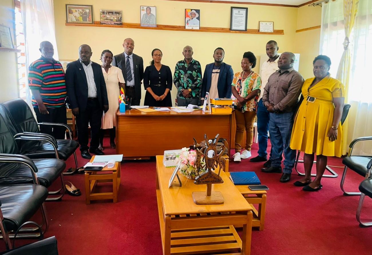 Dr. Kabagenyi Allen (UBOS - BOD) meeting with Mubende District Executive Committee led by the District Chairperson. Census 2024, Uganda, East Africa.