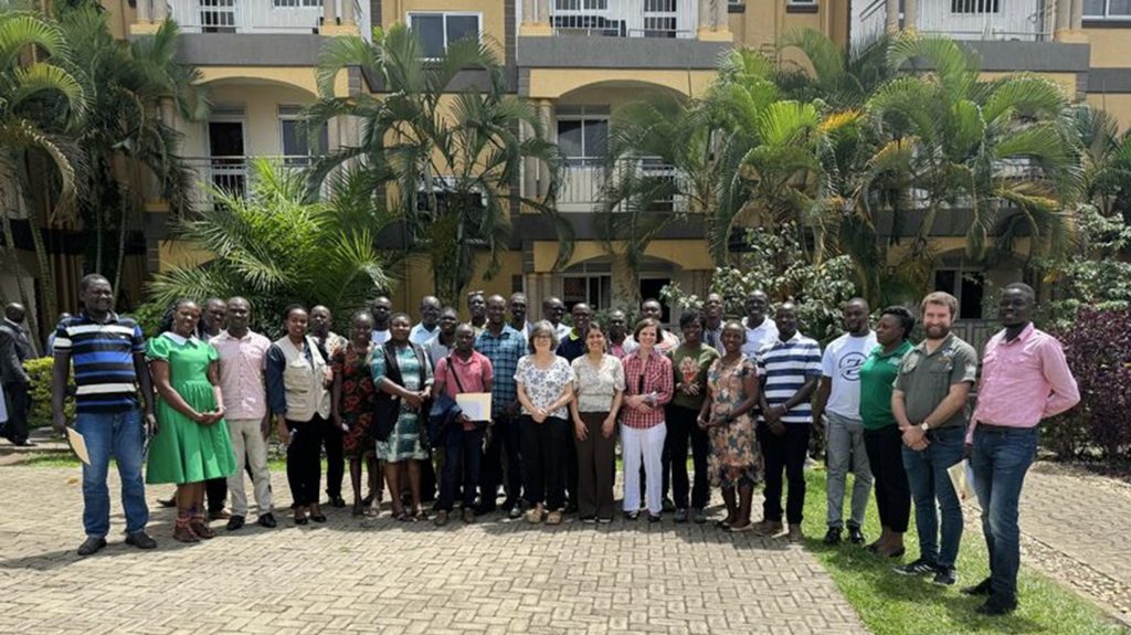 Participants at the e-rabies surveillance workshop in Arua, May 2nd -3rd, 2024. (Courtesy photo) College of Veterinary Medicine, Animal Resources and Biosecurity (CoVAB), Makerere University, Kampala Uganda and the Universities of Zurich and Bern, funded by the Swiss National Science Foundation, eRabies project, Rabies Exposure Assessment & Contact Tracing (REACT) App Pilot, 2nd - 3rd May 2024, Arua District, Uganda, East Africa.