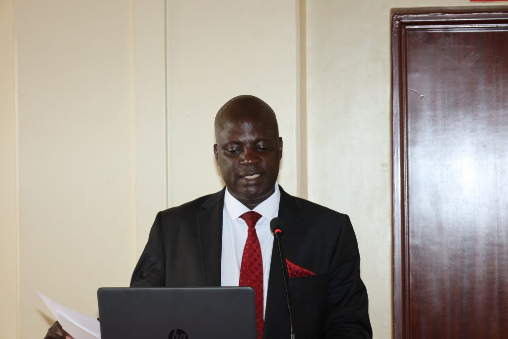 Dr. Tom D. Balojja - Co-PI of the project. College of Education and External Studies (CEES), Mak-RIF-funded Capability Enhancement Project for Innovative Doctoral Education at Ugandan Universities (CEPIDE) study research dissemination and launch of Innovative Doctoral Supervision for the 21st Century: Specialized Capacity Building Training Course for Doctoral Supervisors in Uganda, 30th May 2024, Yusuf Lule Central Teaching Facility, Makerere University, Kampala Uganda, East Africa.