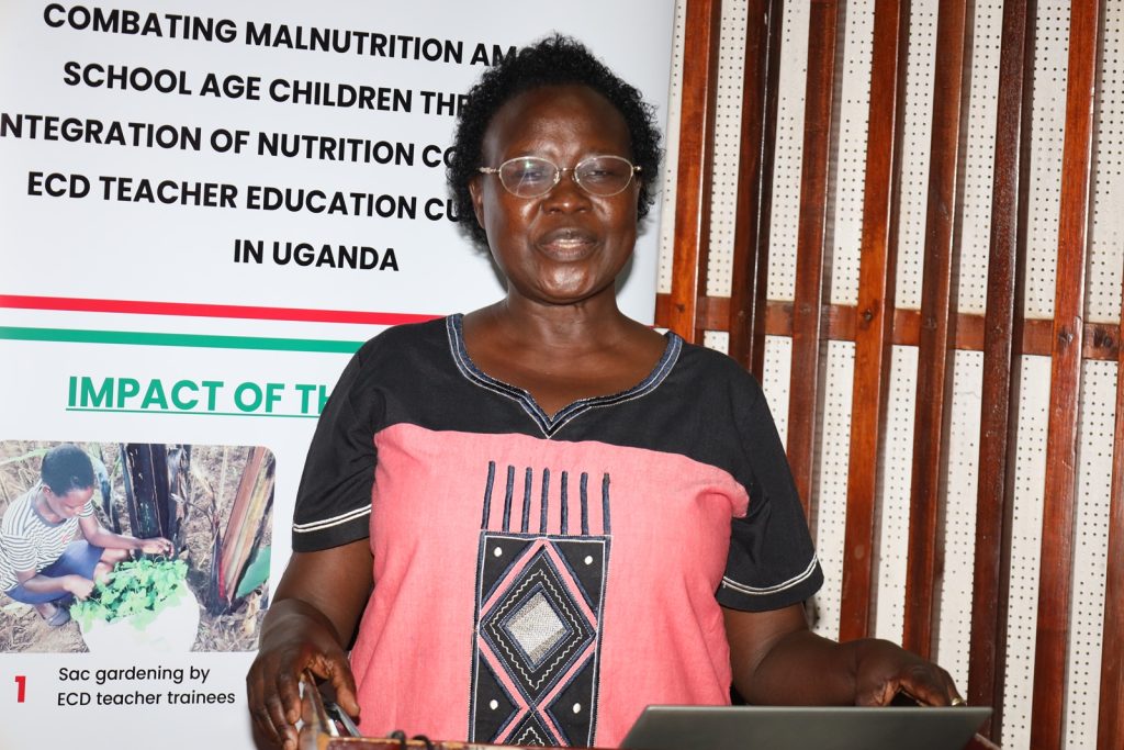 Dr. Josephine Esaete. Integration of nutrition education into the training programs for early childhood development (ECD) teachers research dissemination and launch of the recommendation report by College of Education and External Studies funded by Makerere University Research and Innovations Fund (Mak-RIF), 11th June 2024, AVU Conference Room, Makerere University, Kampala Uganda, East Africa.