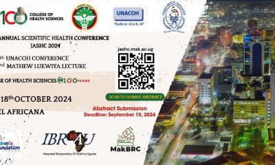 Call For Abstracts: 18th Joint Annual Scientific Health Conference (JASHC), the 30th UNACOH Conference, the 22nd Mathew Lukwiya Lecture scheduled to take place from 16th - 18th October 2024, at Hotel Africana, Kampala, Uganda. East Africa.