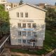 An elevated shot of the School of Health Sciences and School of Medicine Building, College of Health Sciences (CHS), Makerere University. Mulago Campus, Kampala Uganda, East Africa.