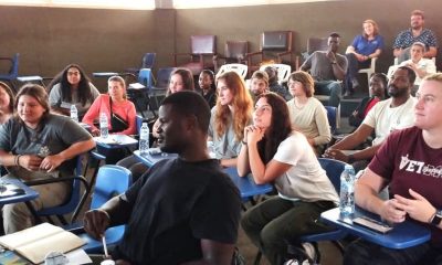 Participants follow proceedings. The 2024 Summer School and the International Cultural Boma and AFROHUN Showcase, June 20th, 2024, Ruth Keesling Centre, College of Veterinary Medicine, Animal Resources, and Biosecurity (CoVAB), Makerere University, Kampala Uganda, East Africa.