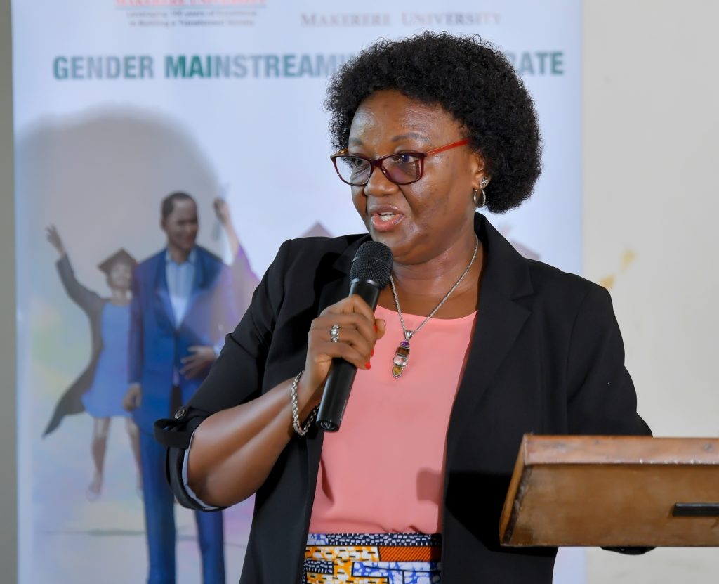 Prof. Rhoda Wanyenze the Dean, Makerere University School of Public Health (MakSPH). Gender Mainstreaming Directorate (GMD) training of female staff on leadership skills under Mak-RIF project titled; Enhancing Women’s Participation and Visibility in Leadership and decision-making organs of Public Universities in Uganda through Action Research. Workshop 28th-29th May 2024, theme: ‘Building and Sustaining a critical mass of potential women leaders at Makerere University’, Senate Conference Hall, Senate Building, Makerere University, Kampala Uganda, East Africa.