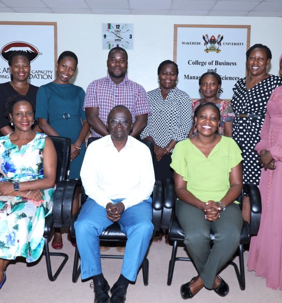 Dr. Patricia Ndugga (Seated Right) with facilitators from CEES and some of the participants that took part in the training. Department of Population Studies, School of Statistics and Planning comprehensive three-day training on Doctoral Supervision by faculty from the College of Education and External Studies and experts from the Directorate of Research and Graduate Training funded by a grant from the Carnegie Corporation, 28th - 30th June 2024, the Conference Room, Level 2, Block B, College of Business and Management Sciences (CoBAMS), Makerere University, Kampala Uganda, East Africa.