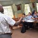 The Head, Department of Geography, Geo-Informatics and Climatic Sciences, Dr Paul Mukwaya briefing the team about the programmes at Makerere. Makerere University-Nanjing University of Information Science and Technology (NUIST) MoU Signing to formalize collaboration in teaching and learning, research and publication, technology transfer, and resource mobilization, 12th July 2024, School of Forestry, Environmental, and Geographical Sciences (SFEGS) Board Room, College of Agricultural and Environmental Sciences (CAES), Kampala Uganda, East Africa.