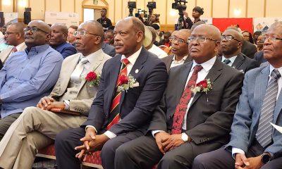 Prof. Nawangwe (C), Vice Chancellor Makerere University together with Vice Chancellors from across Africa. Second RUFORUM Triennial Conference hosted by the Government of Namibia and RUFORUM member Universities in Namibia, 12-16 August, 2024, Windhoek under the theme “Operationalising Higher Agricultural Education and Research Ecosystems for Innovation, Industrialisation, and Economic Development in Africa: A Call for Action.