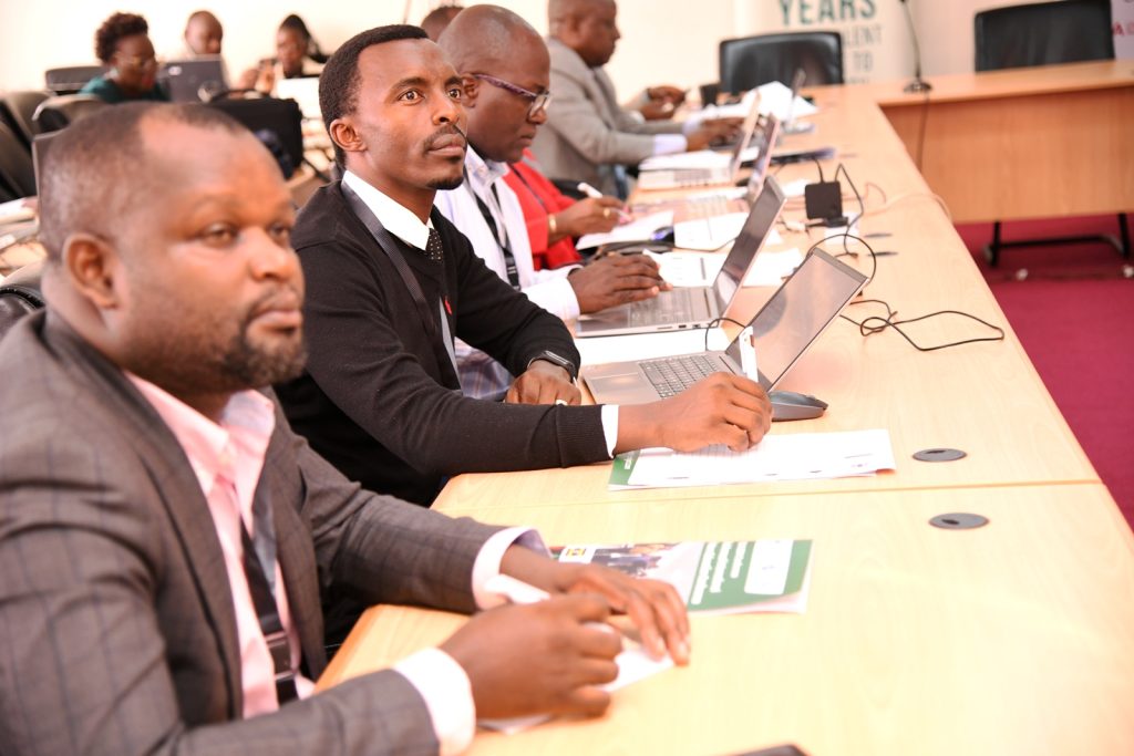 Part of the audience listens to proceedings. Transformative Education and Lifelong Learning for Sustainable Growth (TELLS) conference, NORHED II (2021-2026), College of Education and External Studies (CEES), "Future Ready Classrooms: Technologies and Strategies for Student Success in the 21st Century," 7th-8th August 2024, The Conference Room, Level 2, Block B, College of Business and Management Sciences (CoBAMS), Makerere University, Kampala Uganda, East Africa.