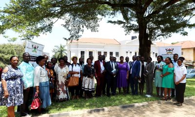 Stakeholders pose for a group photo. Launch of the Mindset Change and Socio-economic Transformation from the People’s World (MiSeT) project, School of Distance and Lifelong Learning, College of Education and External Studies (CEES), Makerere University, Kampala Uganda, East Africa, 27th August 2024, AVU Conference Room.