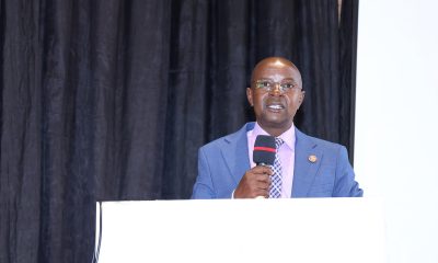 Prof. Edward Bbaale addressing students. Freshers Orientation for Academic Year 2024/2025, College of Business and Management Sciences (CoBAMS), 6th August 2024, Yusuf Lule Central Teaching Facility, Makerere University, Kampala Uganda, East Africa.