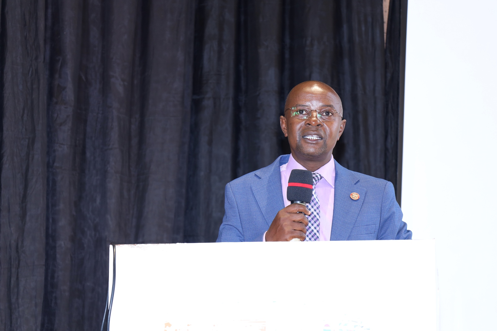 Prof. Edward Bbaale addressing students. Freshers Orientation for Academic Year 2024/2025, College of Business and Management Sciences (CoBAMS), 6th August 2024, Yusuf Lule Central Teaching Facility, Makerere University, Kampala Uganda, East Africa.