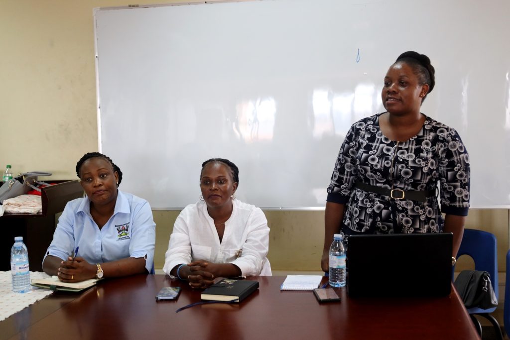 Dr. Peninah Agaba, from the Department of Population Studies. College of Business and Management Sciences(CoBAMS), Senior 6 students from Mbogo High School Career Guidance Session, August 2024, Yusuf Lule Central Teaching Facility, Makerere University, Kampala Uganda, East Africa.