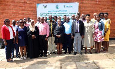 Participants pose for a group photo after the workshop. Inception and Methodological Workshop to kick off their groundbreaking study titled “Supporting African Youth Entrepreneurs to Accelerate Just Transition to Clean Energy and Climate-Resilient Businesses.” 29th August 2024, School of Economics, College of Business and Management Sciences (CoBAMS), Makerere University, Kampala Uganda, East Africa.