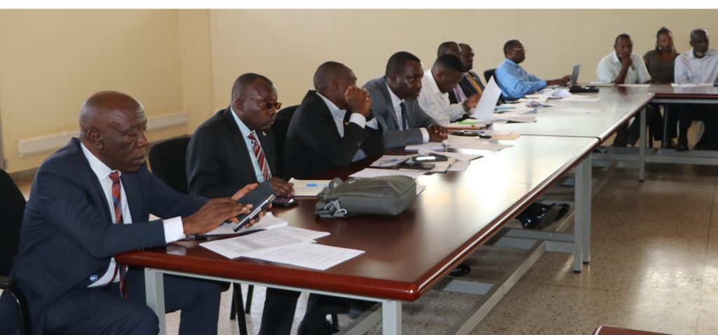 FPAIC members and other staff that attended the meeting. Makerere University Finance Planning, Administration, and Investment Committee (FPAIC) of Council led by Mr. Bruce Kabaasa inspection visit to the College of Veterinary Medicine, Animal Resources, and Biosecurity (CoVAB), Makerere University, Kampala Uganda, East Africa.