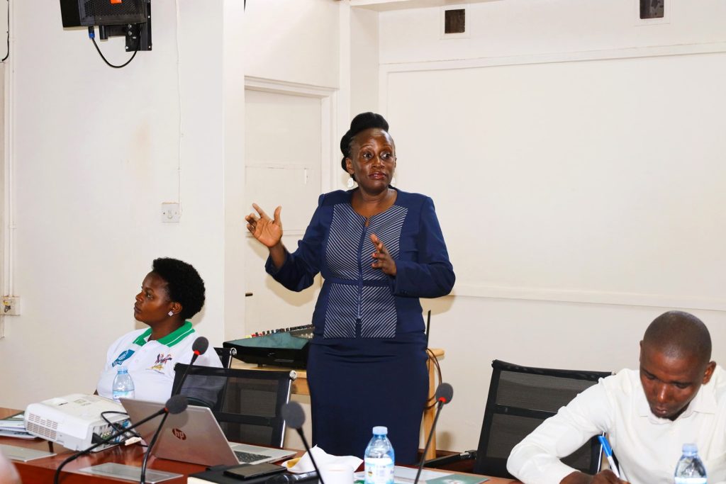 Dr. Batiibwe addresses the participants. Department of Science Technical and Vocational Education, College of Education and External Studies (CEES), Makerere University, Kampala Uganda, East Africa, research dissemination, pioneering findings on integrating Indigenous Knowledge Systems (IKS) such as ethnomathematics in teaching and learning school mathematics, 3rd September 2024.