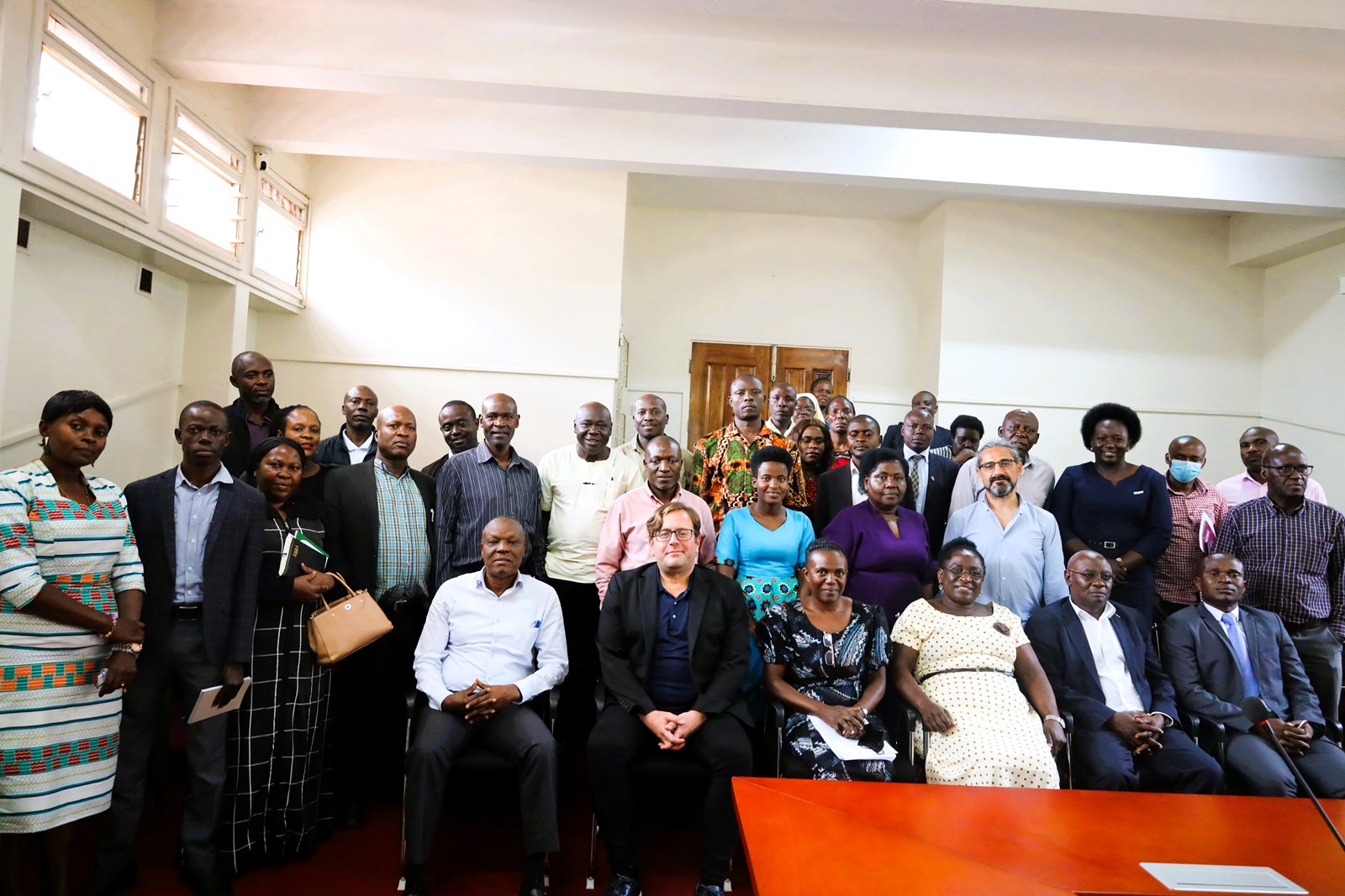 Participants in a group photo. School of Education, Department of Languages at Makerere University, Kampala Uganda, East Africa, workshop aimed at enhancing the research skills of PhD students “Moving from Raw Data to Reporting Findings in Educational Research,” 30th August 2024.