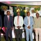 Prof. Barnabas Nawangwe (3rd Right) with Left to Right: Prof. Bruno Yawe, Prof. Eria Hisali, Prof. Edward Bbaale, Dr. Joseph Wasswa Matovu and Dr. Willy Kagarura at the celebration. College of Business and Management Sciences (CoBAMS) celebrates retiring staff and former leaders, 13th September 2024, Makerere University, Kampala Uganda, East Africa.