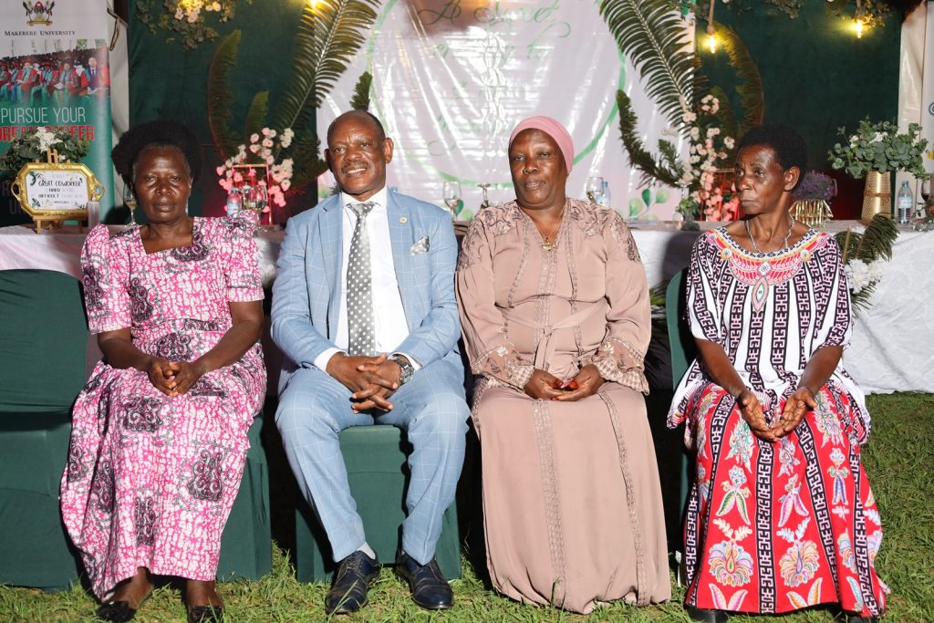 Prof. Barnabas Nawangwe (2nd Left) with someo f the female retirees. College of Business and Management Sciences (CoBAMS) celebrates retiring staff and former leaders, 13th September 2024, Makerere University, Kampala Uganda, East Africa.