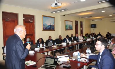 Prof. Ignacio Pérez-Arriaga addresses participants during the policy dialogue. College of Business and Management Sciences (CoBAMS) three-day policy dialogue on extending mini-grids to rural areas across Africa, with a focus on ensuring reliable, low-cost electricity with the African School of Regulation (ASR), 10th-12th September 2024, Yusuf Lule Central Teaching Facility, Makerere University, Kampala Uganda, East Africa.