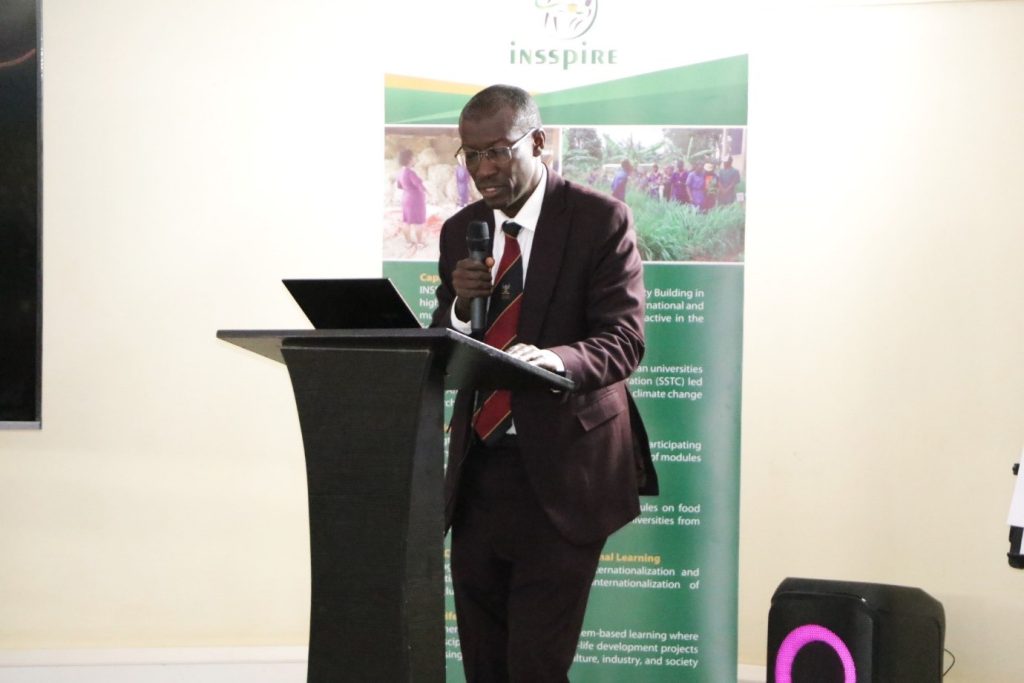 Prof. Frank Norbert Mwiine, the Principal of COVAB made his remarks and promised total support to the project.