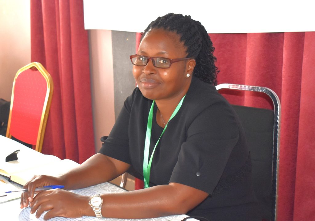 Dr Kellen Aganyira, member of the AfPEC project from Makerere University at the workshop. College of Agricultural and Environmental Sciences (CAES), Makerere University, Kampala Uganda, East Africa, DANIDA-funded Agroforestry for People, Ecosystems and Climate Change (AfPEC) project (March 2024-April 2029) focusing on Mt. Elgon Highlands in Eastern Uganda Inception Meeting in Mbale City, 25th-26th September 2024.