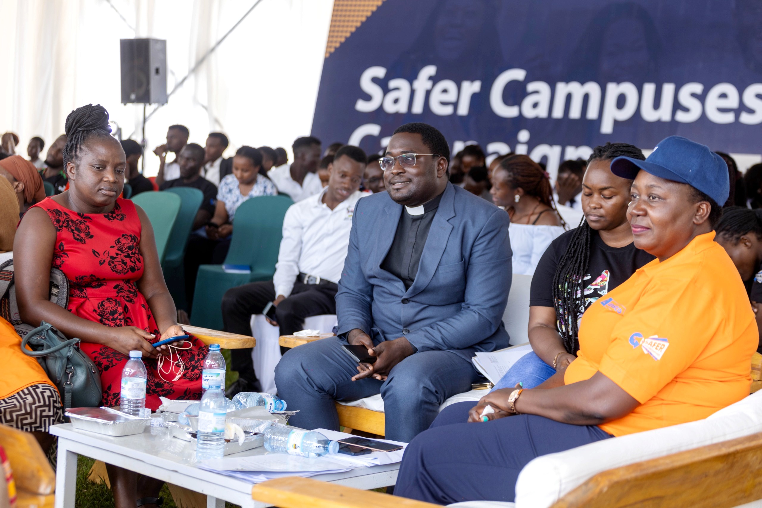 Participants at the event. Launch of the "Safer Campuses Campaign," aimed at shattering the silence surrounding Gender-Based Violence (GBV) in partnership with UNESCO, 4th October 2024, Freedom Square, Makerere University, Kampala Uganda, East Africa.