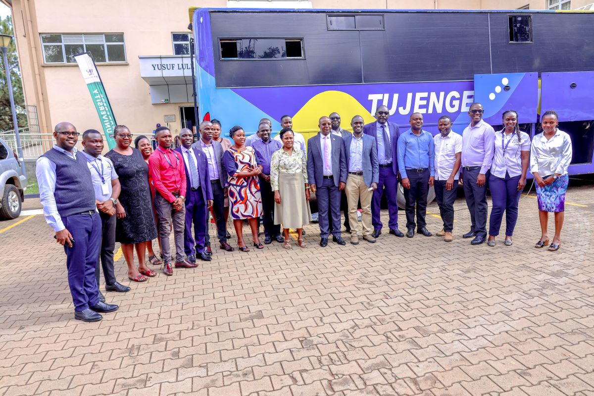 Staff from both URA and the College of Business Management Sciences in a group photo.