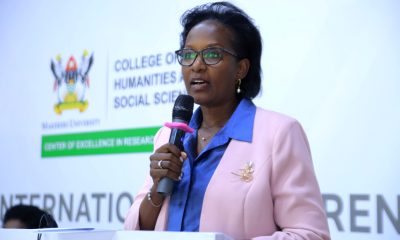 The Chairperson of Makerere University Council, Mrs. Lorna Magara officiating at the opening of the conference. Makerere University College of Humanities and Social Sciences (CHUSS) Centre of Excellence in Research, Teaching and Learning (CERTL) International Conference, Fairway Hotel, Kampala Uganda, East Africa. 14th November 2024.