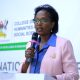 The Chairperson of Makerere University Council, Mrs. Lorna Magara officiating at the opening of the conference. Makerere University College of Humanities and Social Sciences (CHUSS) Centre of Excellence in Research, Teaching and Learning (CERTL) International Conference, Fairway Hotel, Kampala Uganda, East Africa. 14th November 2024.