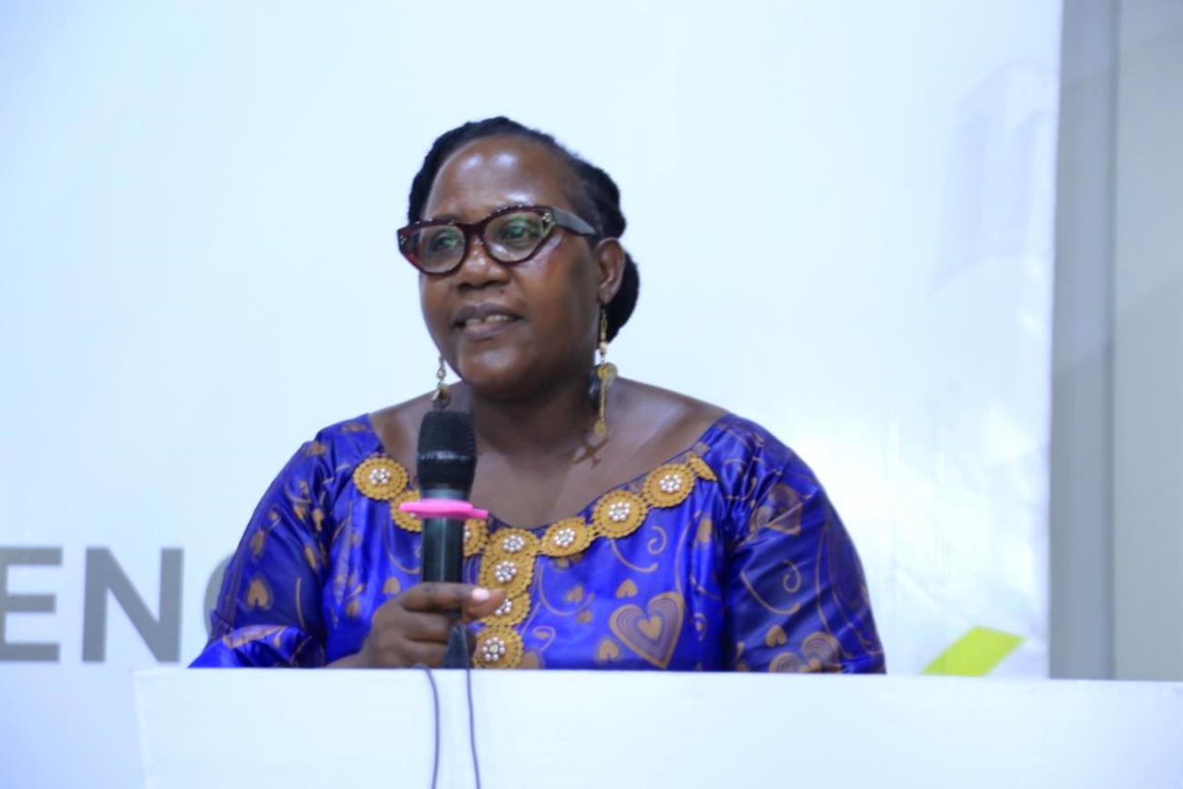 Prof. Josephine Ahikire, The Principal Investigator of the CERTL project. Makerere University College of Humanities and Social Sciences (CHUSS) Centre of Excellence in Research, Teaching and Learning (CERTL) International Conference, Fairway Hotel, Kampala Uganda, East Africa. 14th November 2024.