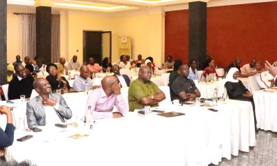 The University Secretary addressing staff during the CHUSS retreat on 1st November 2024. Makerere University College of Humanities and Social Sciences (CHUSS) Staff Retreat, 1st-2nd November 2024, Nican Resort Hotel, Seguku Entebbe Road, Kampala Uganda, East Africa.