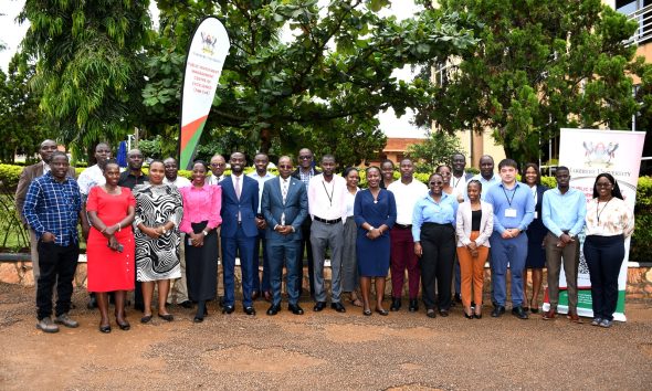 A group photo of the participants. Public Investment Management (PIM) Centre of Excellence, College of Business and Management Sciences (CoBAMS), Makerere University, Kampala Uganda, East Africa advanced capacity-building training on Economic and Stakeholder Analysis commencement, 25th November 2024.