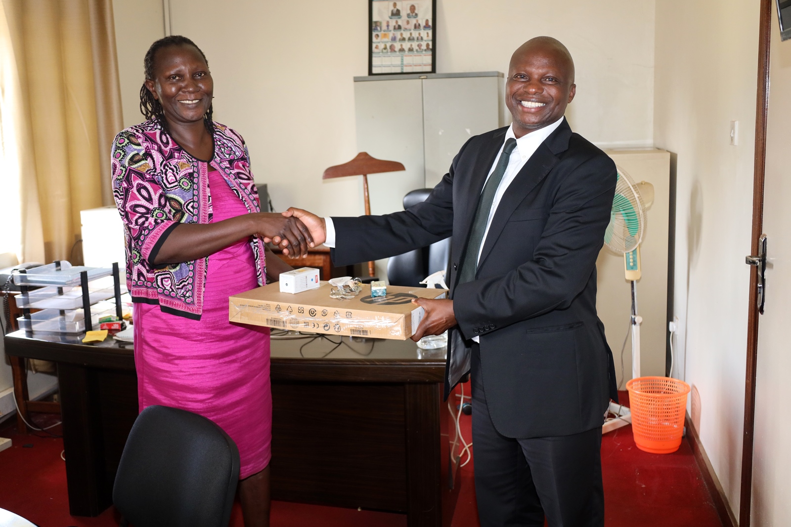 Dr. James Wokadala official handover of Dean of the School of Statistics, College of Business and Management Sciences (CoBAMS), Makerere University, Kampala Uganda, East Africa to Dr. Margaret Banga, Friday 8th November 2024.