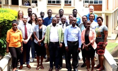 Participants posing for Group photo in front of Block A, College of Computing and Information Sciences. Two-day workshop on Artificial Intelligence (AI) for students and staff participating in the Erasmus+ exchange program, 11th-12th November 2024, Conference Room, Level 4, College of Computing and Information Sciences (CoCIS), Makerere University, Kampala Uganda, East Africa.