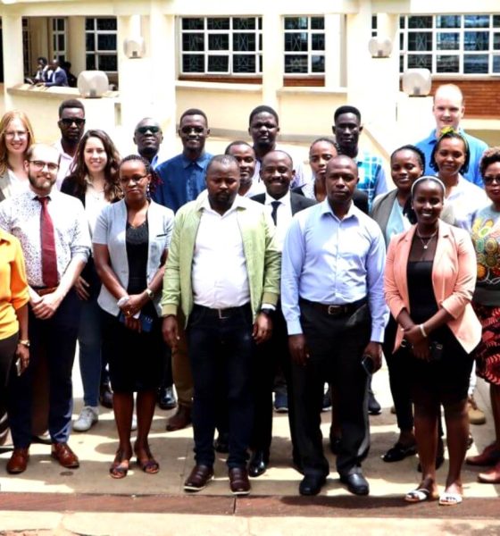 Participants posing for Group photo in front of Block A, College of Computing and Information Sciences. Two-day workshop on Artificial Intelligence (AI) for students and staff participating in the Erasmus+ exchange program, 11th-12th November 2024, Conference Room, Level 4, College of Computing and Information Sciences (CoCIS), Makerere University, Kampala Uganda, East Africa.