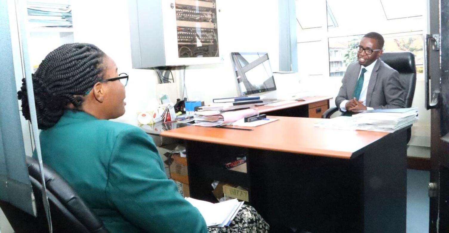 Dr. Alo Olubisi meeting Head of Department Assoc. Prof. Engineer Bainomugisha in his office. Makerere University’s College of Computing and Information Sciences (CoCIS) has warmly welcomed Dr. Alo Oluwaseum Olubisi, a senior lecturer from Nigeria, who will serve as a volunteer in teaching, research, mentorship, and knowledge-sharing, Kampala Uganda, East Africa.