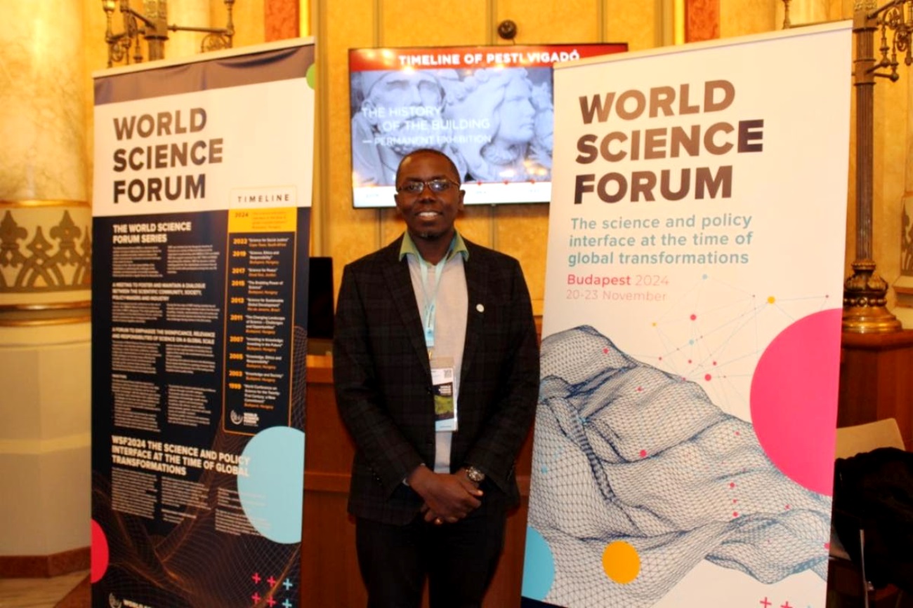 Dr. Godwin Anywar, at the 2024 World Science Forum that took place in Budapest, Hungary from 20th-23rd November. College of Natural Sciences, Makerere University, Kampala Uganda, East Africa.