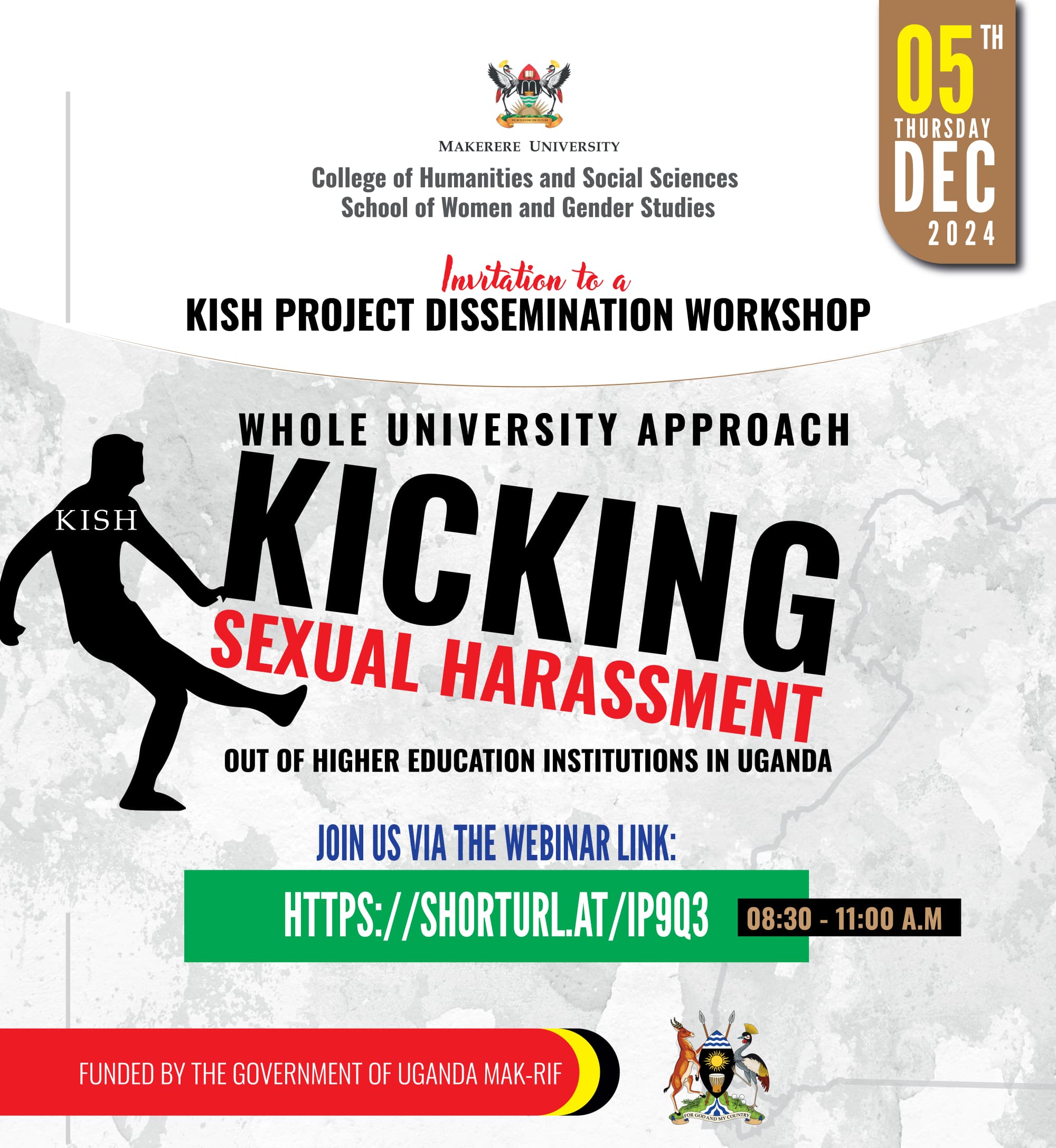 The KISH Dissemination Workshop poster.