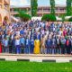 Participants pose for a group photo after the opening ceremony of the 3rd GORILLA Conference on 4th December 2024. College of Agricultural and Environmental Sciences (CAES), Makerere University in partnership with International Geographical Union (IGU) Commission of Biogeography and Biodiversity, the IGU Commission on African Studies, Uganda Geographical Association, and the International Association of Landscape Ecology (IALE) African Chapter, 3rd International Conference on Geographical Science for Resilient Communities, Ecosystems and Livelihoods under Global Environmental Change (GORILLA), Day 1, 4th December 2024, Hotel Africana, Kampala Uganda, East Africa.