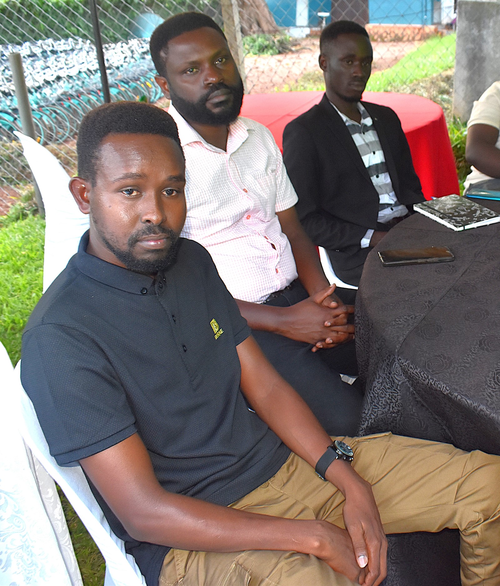 Mr. Henry Magara (C), a PhD student sponsored by the project, with Mack Lemagite Lepulelei at the event. College of Agricultural and Environmental Sciences (CAES) Welcoming Building Capacity for Climate-Resilient Food Systems in Africa (CaReFoAfrica) Project-a three-year intra-Africa Academic Mobility Scheme co-funded by the EU-sponsored students to Makerere University, Kampala Uganda, East Africa on 29th November 2024.