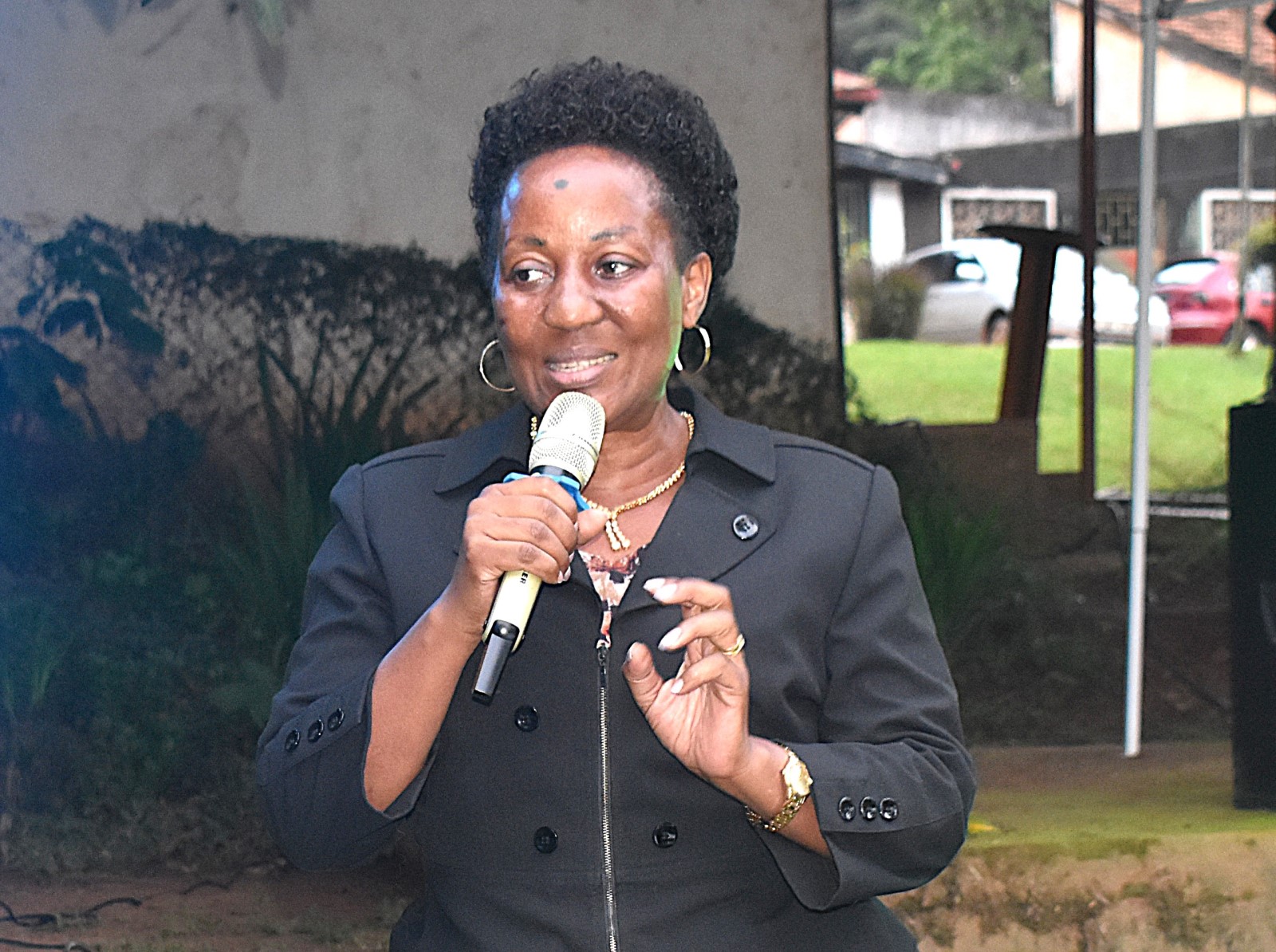 The Principal of CAES, Prof. Gorettie Nabanoga welcoming the students to the College. College of Agricultural and Environmental Sciences (CAES) Welcoming Building Capacity for Climate-Resilient Food Systems in Africa (CaReFoAfrica) Project-a three-year intra-Africa Academic Mobility Scheme co-funded by the EU-sponsored students to Makerere University, Kampala Uganda, East Africa on 29th November 2024.