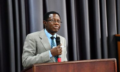 Prof. Buyinza Mukadasi makes his remarks. Inaugural comprehensive training program aimed at enhancing the pedagogical and professional competencies of its academic staff, 11th-14th December 2024, Fairway Hotel, organized by the Office of the Deputy Vice Chancellor (Academic Affairs), facilitated by the Centre for Teaching and Learning Support (CTLS), College of Education and External Studies (CEES), Makerere University, Kampala Uganda, East Africa.