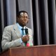 Prof. Buyinza Mukadasi makes his remarks. Inaugural comprehensive training program aimed at enhancing the pedagogical and professional competencies of its academic staff, 11th-14th December 2024, Fairway Hotel, organized by the Office of the Deputy Vice Chancellor (Academic Affairs), facilitated by the Centre for Teaching and Learning Support (CTLS), College of Education and External Studies (CEES), Makerere University, Kampala Uganda, East Africa.