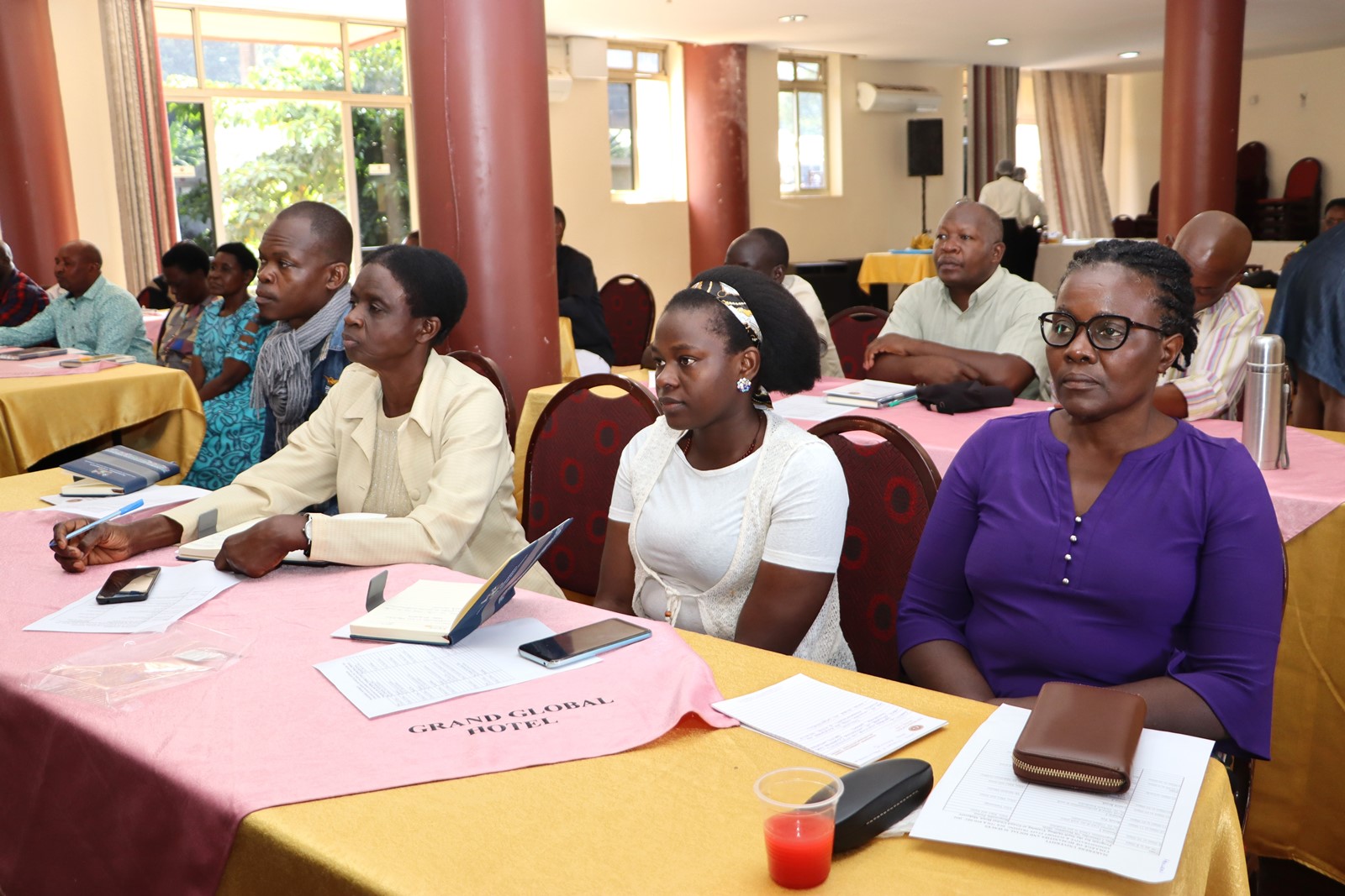 Some of the staff that attended the training. The College of Humanities and Social Sciences (CHUSS), Makerere University first-ever non-academic staff retreat, December 7-8, 2024, Grand Global Hotel, Kikoni, Kampala Uganda, East Africa.